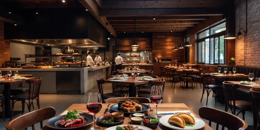 Modern Argentine gourmet food served in stylish Buenos Aires restaurant