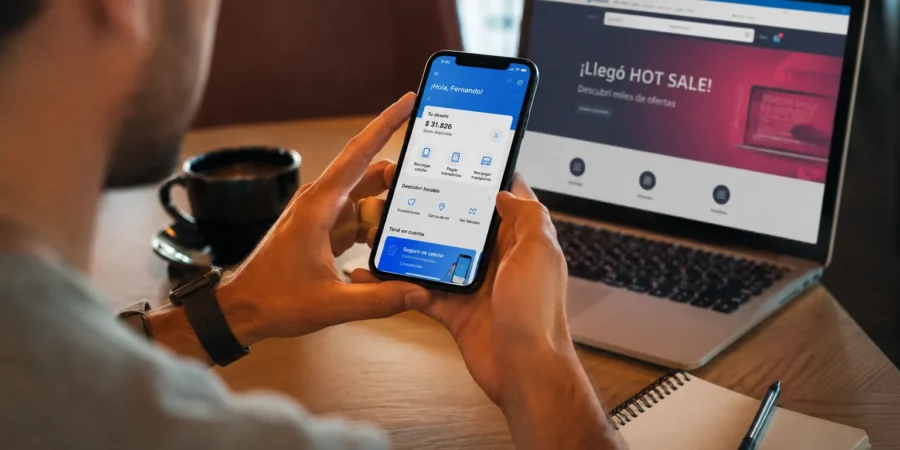 Argentine consumers using AI-powered digital services on smartphones and laptops