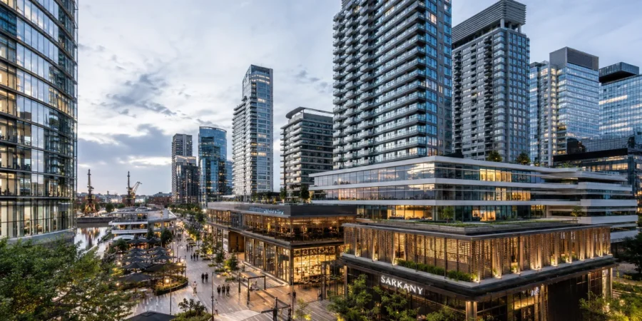 Modern mixed-use development in Buenos Aires combining residential, office, and retail spaces
