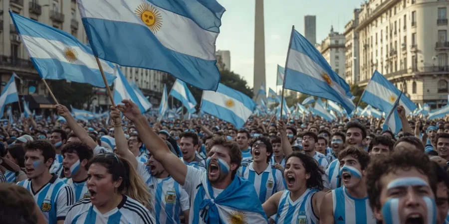 Argentine football fans celebrating ahead of the FIFA World Cup 2026