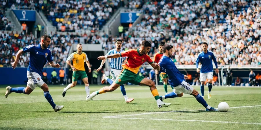 Young football stars competing during FIFA World Cup 2026