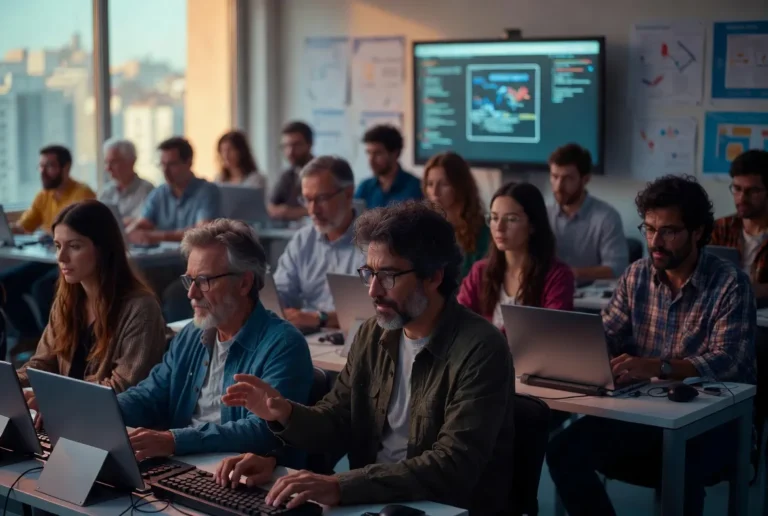 Young Argentine professionals developing digital and AI skills for future careers