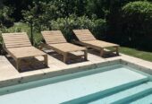 Reposeras de madera dura de incienso